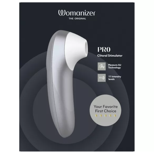 Womanizer Pro - Klitorisstimulator mit Luftimpulsen (grau)