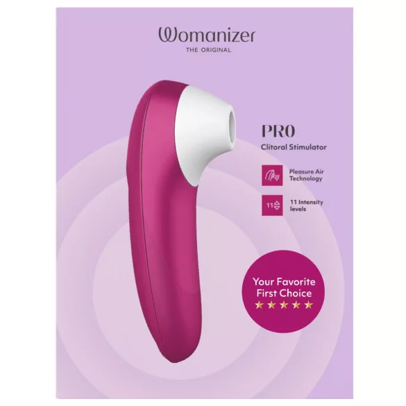 Womanizer Pro - Klitorisstimulator mit Druckwellen (pink)
