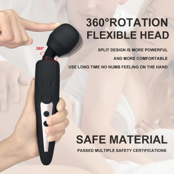 Mrow - Akku, wasserdichter Massagestab (schwarz)