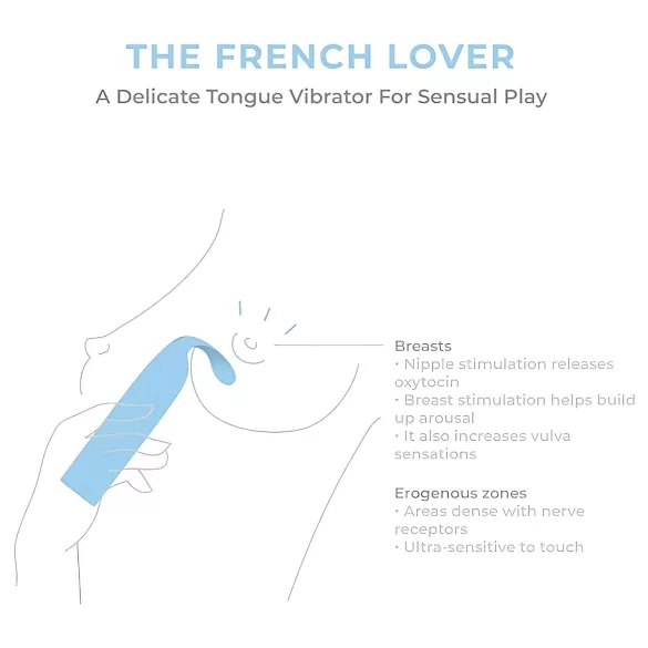 Smile Makers - Französischer Liebhaber Vibrator (blau)