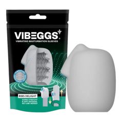 VIBEGGS Ribs Delight - Vibrator-Ei Masturbator (weiß)
