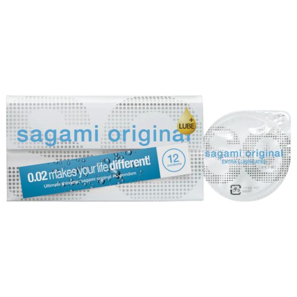 Sagami Original - extra gleitfähiges Kondom - 55mm (12 Stk.)