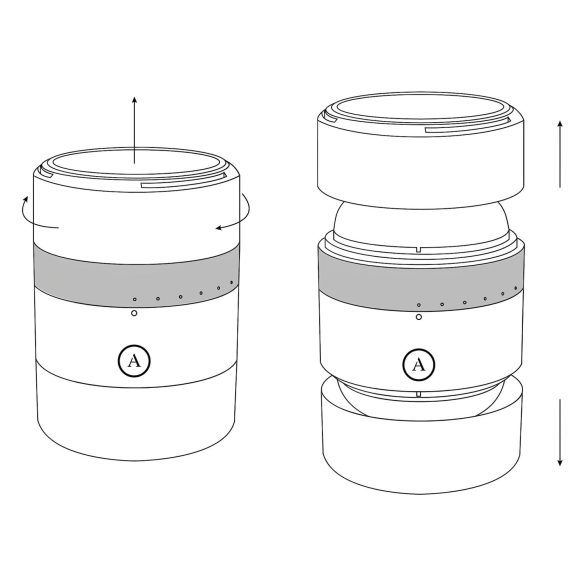 Arcwave Voy - Druck-Dreh Masturbator für Männer (schwarz)