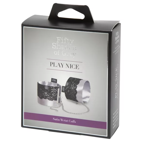 Fifty Shades of Grey - Satin Handschellen (Silber)
