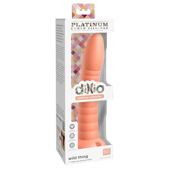 Dillio Wild Thing - gerillter Dildo (19cm) - Orange