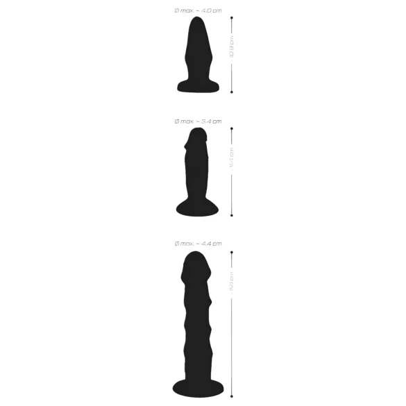 Crystal Clear - Analdildo-Set - 3-tlg. (transparent-pink)