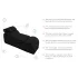 Liberator Black Label Esse - variables 3-teiliges Tantra-Sofa (schwarz)