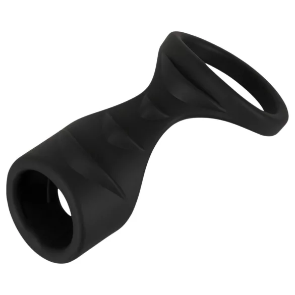 Erecto - 2in1 Penisring (schwarz)