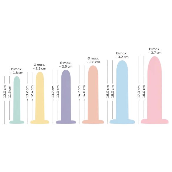 Six in a Row - Dildo-Trainerset - 6-teilig (bunt)