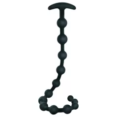 Black Velvets - Anal-Dildo mit Perlen (schwarz)