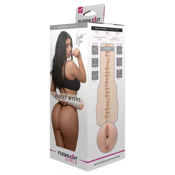 Fleshlight Girls Violet Myers Ahegao - lebensechter Po-Masturbator (hautfarben)