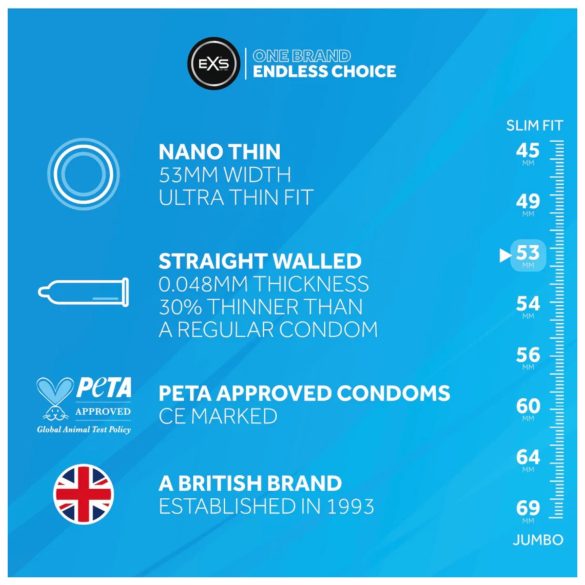 EXS Nano Thin - ultra dünnes Kondom (3 Stk)