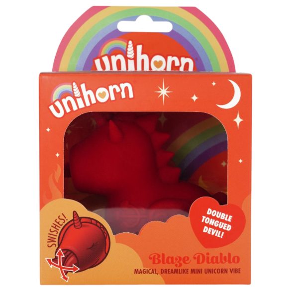 Unihorn Blaze Diablo - Wiederaufladbarer Einhorn-Vibrationsstab (Rot)