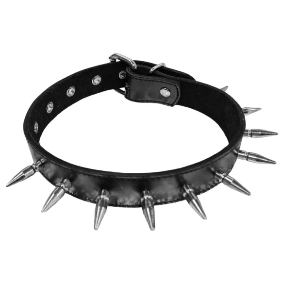 Rouge - echtes Leder, Nietenhalsband (schwarz)