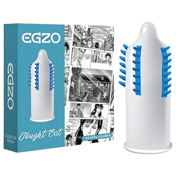 Egzo Tough Cat – genoppte, strukturierte Kondom (1 Stück)