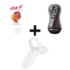Paarangebot (Masturbator, Fingervibrator, Gleitmittel)