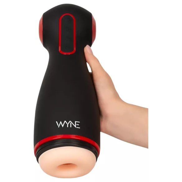 WYNE 06 - Akku, vibrierend-saugender Masturbator (schwarz)