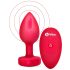 b-vibe Herz - Akku Funk Anusvibrator (rot)