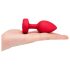 b-vibe heart - Wiederaufladbarer Analvibrator mit Fernbedienung (rot)