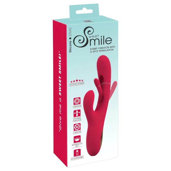 Smile - Klitorisarm-Vibrator mit Zunge (rot)