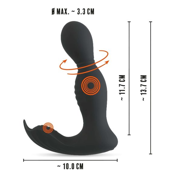 Rebel - 2in1 Prostata Vibrator mit Fernbedienung (schwarz)