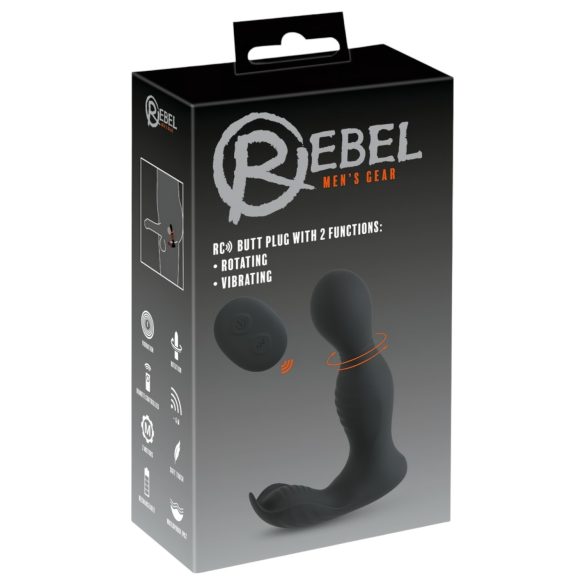 Rebel - 2in1 Prostata Vibrator mit Fernbedienung (schwarz)