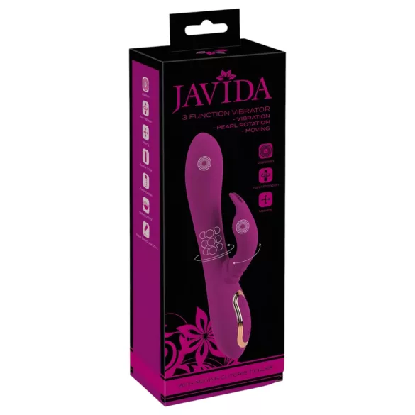 Javida - 3in1 Perlen-Rotationsvibrator (lila)