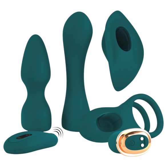 Couples Choice - 4-in-1 fernbedienbarer Vibrator (türkis)
