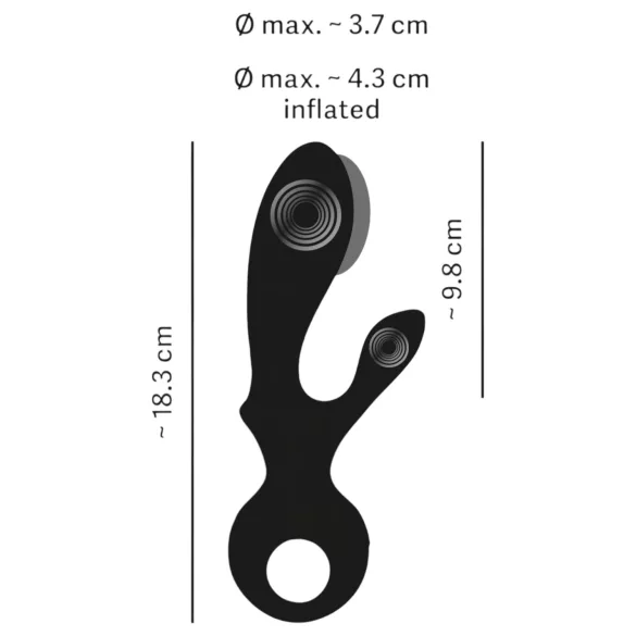 Eternal - Aufblasbarer Vibrator mit Klitorisstimulator (schwarz)