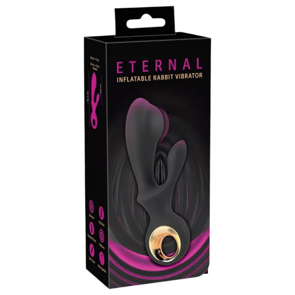 Eternal - Aufblasbarer Vibrator mit Klitorisstimulator (schwarz)