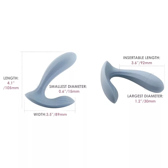 Svakom Erica - tragbarer, App-gesteuerter aufsetzbarer Vibrator (blau)