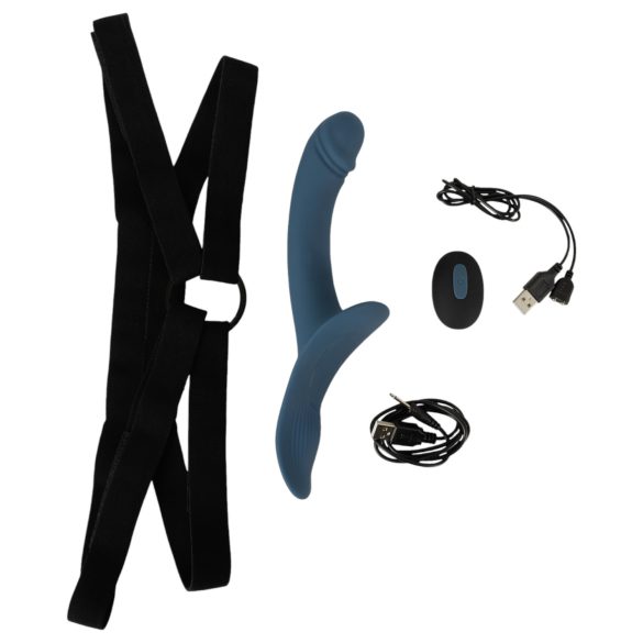 You2Toys - Analdildo-Set zum Anschnallen (schwarz-blau)