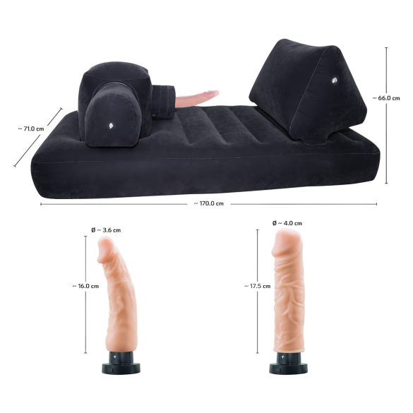 You2Toys Velvet Luxury - Sexmaschine mit integriertem Bett (schwarz)
