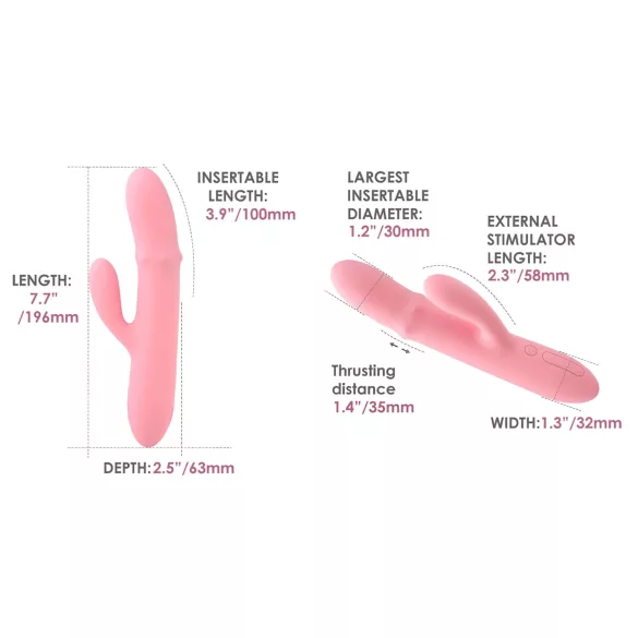 Svakom Mora Neo - App-gesteuerter Vibrator mit Perlen und Klitorisstimulator (Pink)