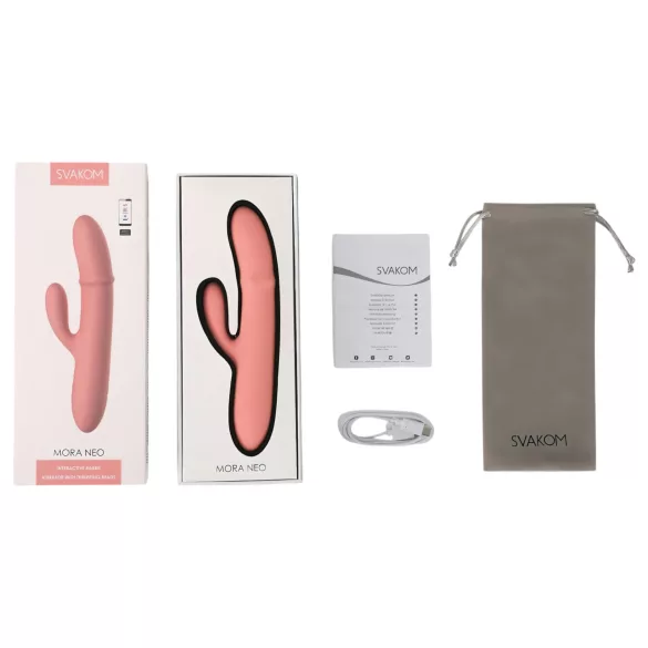 Svakom Mora Neo - App-gesteuerter Vibrator mit Perlen und Klitorisstimulator (Pink)