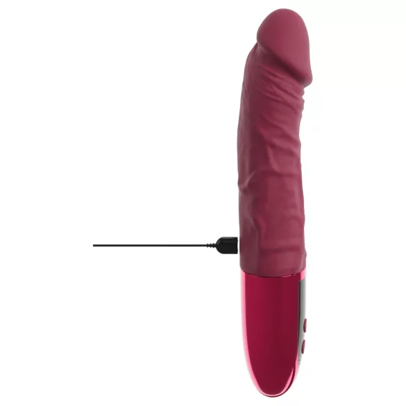 Beau Coeur Varelo - lebensechter, akkubetriebener Silikonvibrator (rot)