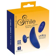   Smile - tragbarer, extra dünner Slip-Vibrator mit Fernbedienung (blau)