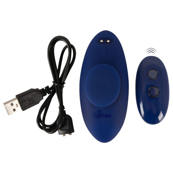 Smile - extra dünner, fernsteuerbarer Slip-Vibrator (blau)