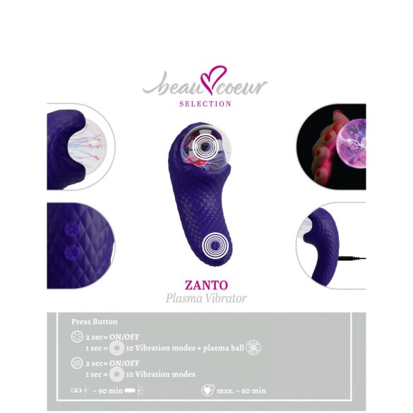 Beau Coeur Zanto - Plasma-Vibrator (Lila)