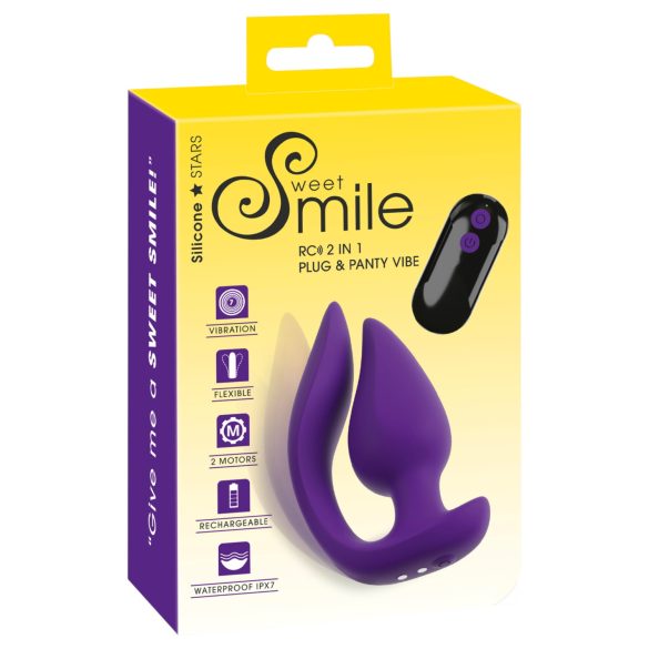 Smile - 2in1 Anal-Vibrator und Klitorisstimulator (Lila)