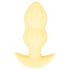 Cuties Mini - gerippter vibrierender Analplug (gelb)