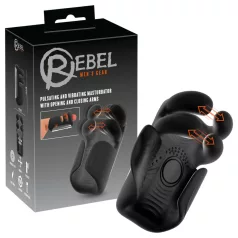 Rebel - pulsierender, vibrierender Masturbator (schwarz)