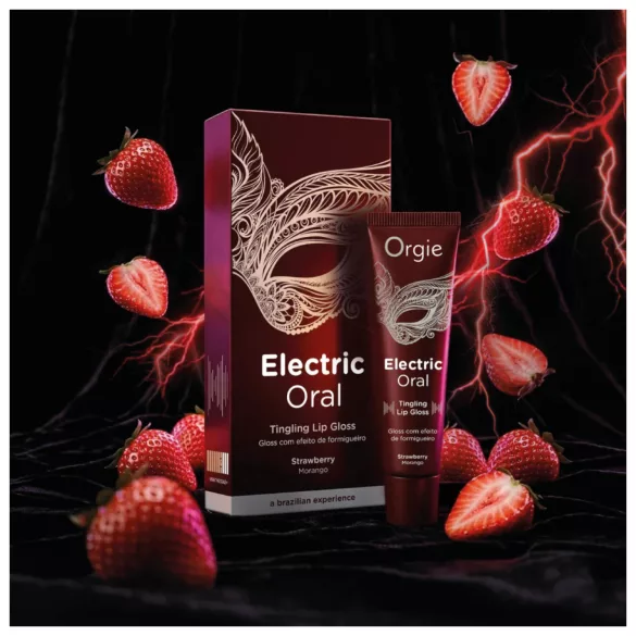 Orgie Electric Oral - kribbelnd wirkender Lipgloss - Erdbeere (10 ml)