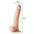 Willie City Luxe - naturgetreuer Silikon-Dildo (hautfarben) - 23 cm