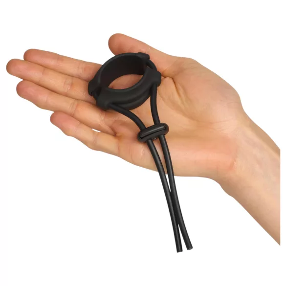 MR.MEMBR Tense - verstellbarer Lasso-Penisring (schwarz)
