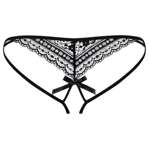 Obsessive Picantina - Doppelriemen Damen-Slip (Schwarz) - L/XL