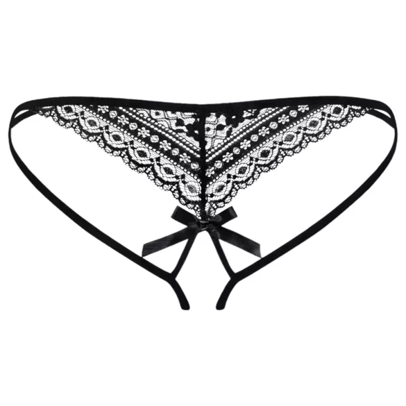 Obsessive Picantina - Doppelriemen Damen-Slip (Schwarz) - L/XL