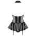 Obsessive - Korsett und String im Lack-Look (schwarz) - L/XL