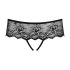 Obsessive Merossa - Glamouröse, Offene Damen-String - Schwarz - 2XL/3XL