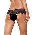 Obsessive Merossa - Glamouröse, Offene Damen-String - Schwarz - 2XL/3XL